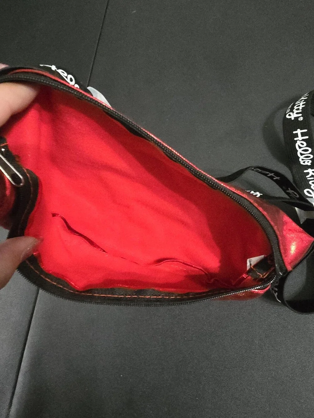 Hello Kitty Red and Black Kids Waist Fanny Pack